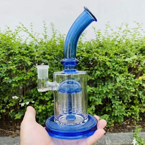 Heavy blue glass - heavy, 7"