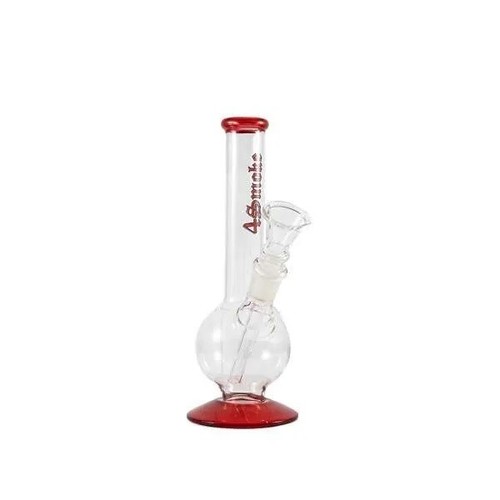 Red glass bong 20cm - glass,