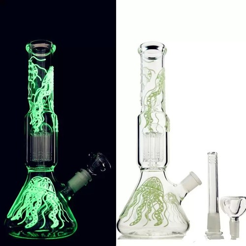 Glass bong glow in - 12", dark