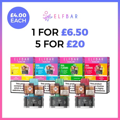 Elf bar dual 10k - 10k, refillable