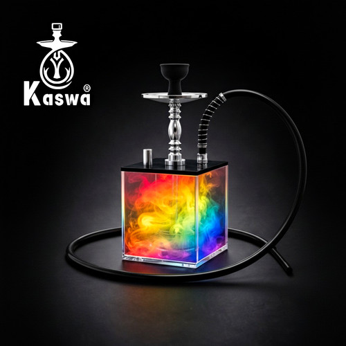 Kaswa led glass cube shisha - led,
