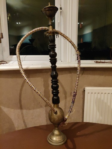 Vintage ornate brass - and, wood